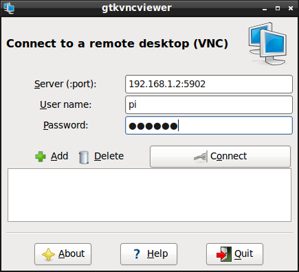 GtkVNCViewer Setup