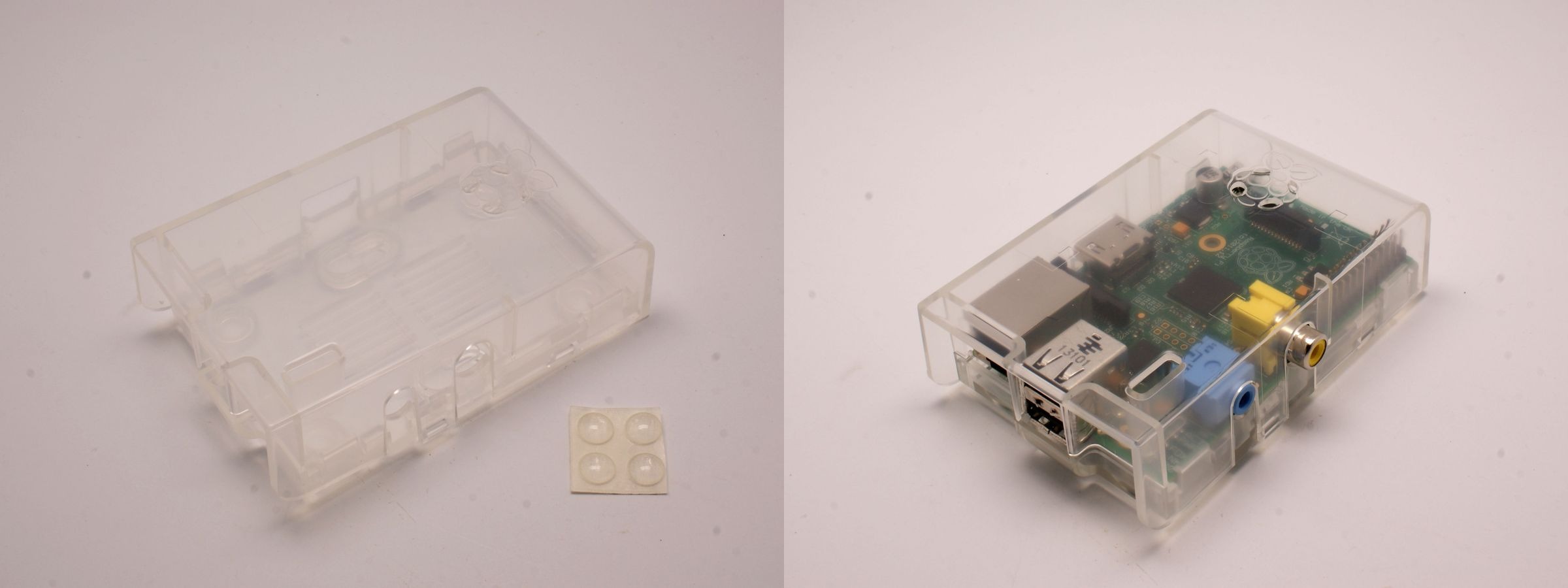 Raspberry Pi Model B 透明外殼