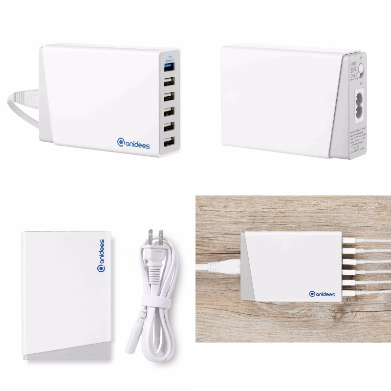 anidees USB 6 Port Charger 