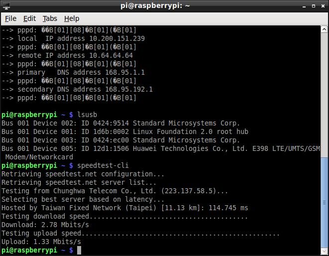 E372 speedtest cli