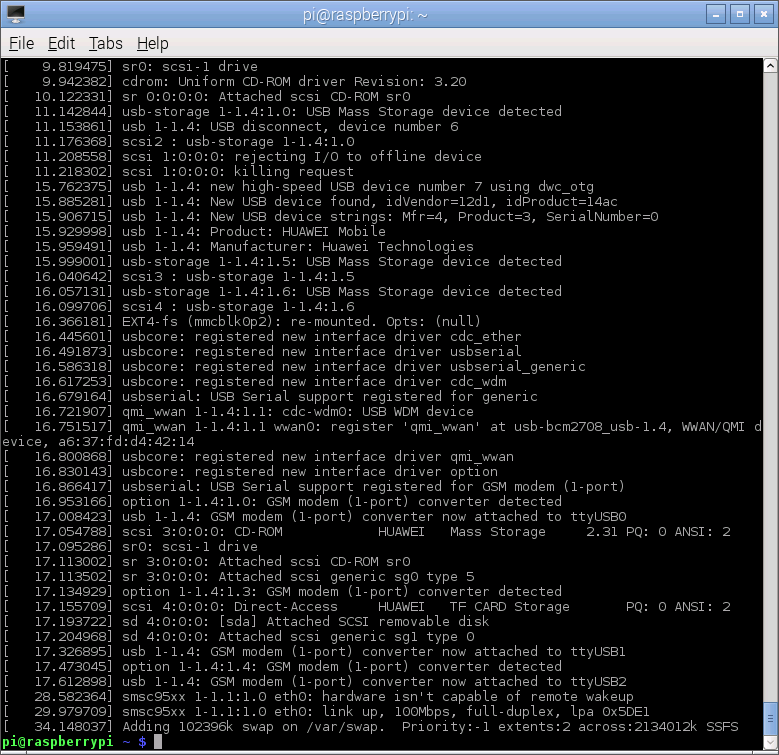 E1820 dmesg after ModeSwitch
