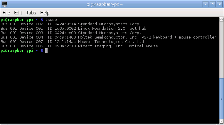 E1820 lsusb after ModeSwitch