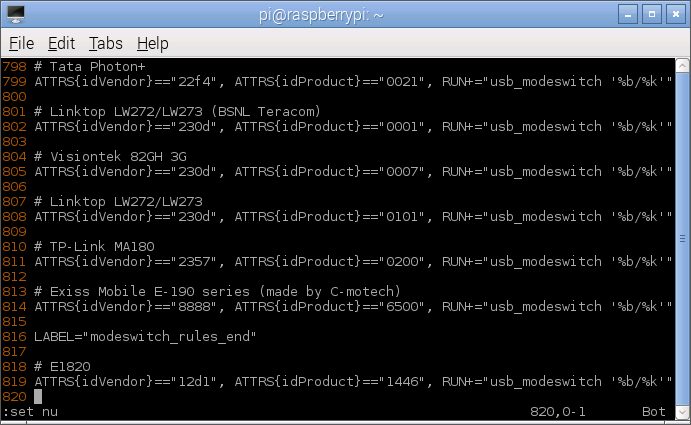 E1820 udev config