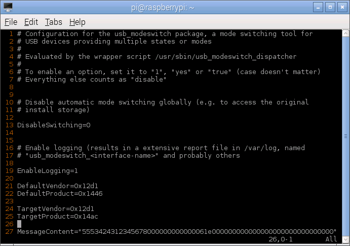 E1820 USB ModeSwitch config