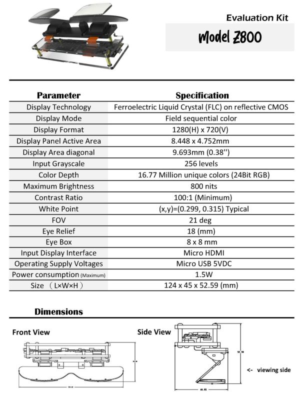 QOI Model Z800 Spec