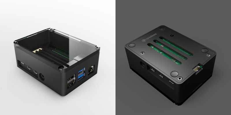 Anidees Pi 4 Case Black Pro